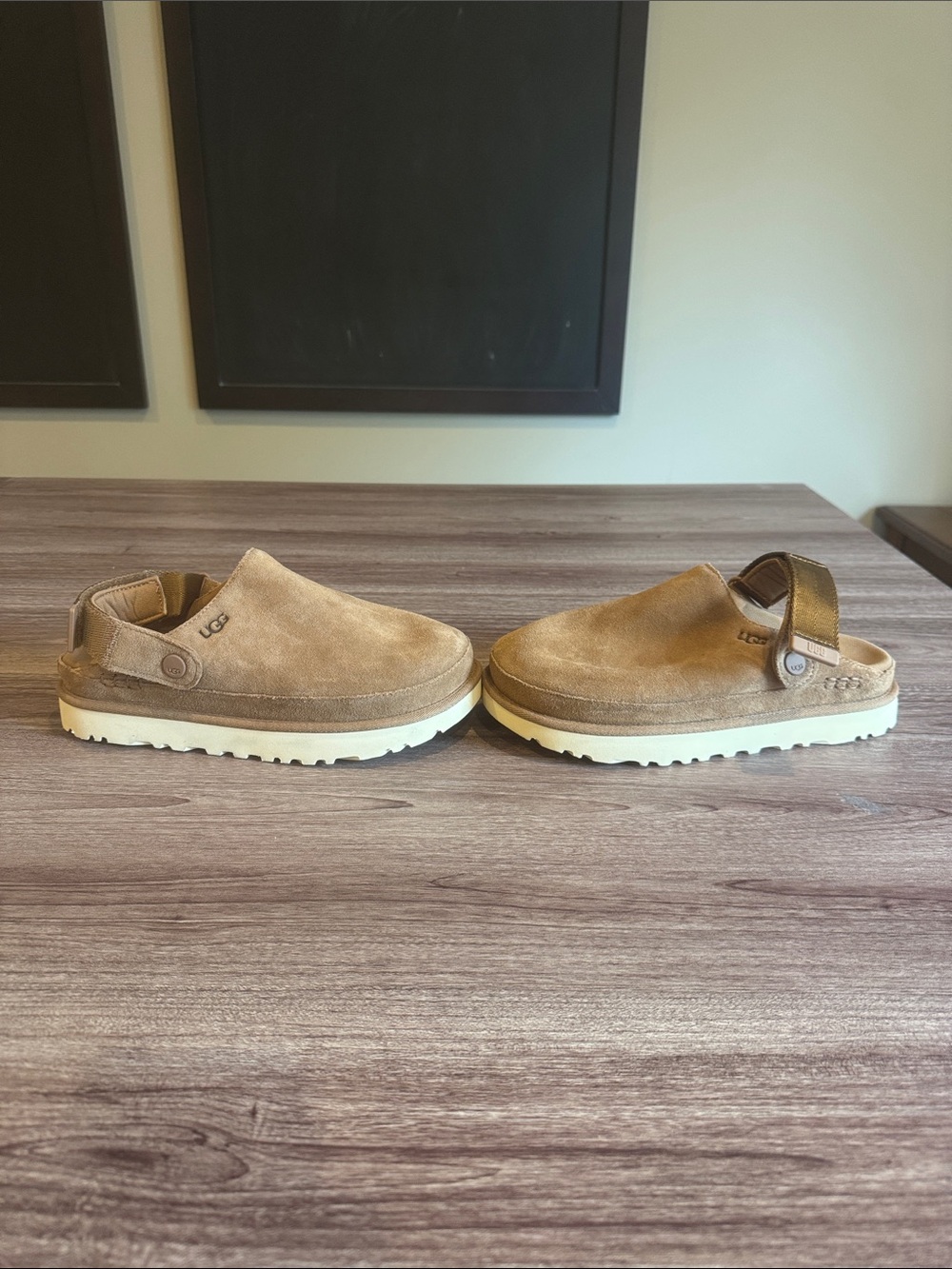 UGG Tan Suede Backstrap Clogs women’s 7.5 BL - Picture 2 of 4